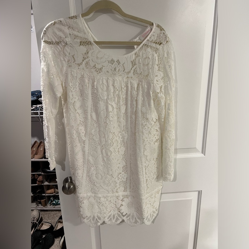 Long sleeve white dress